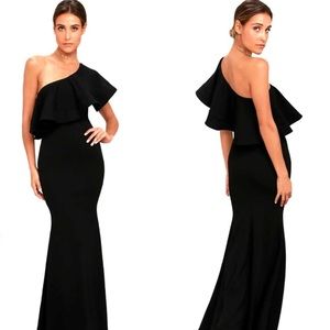Black floor length dress